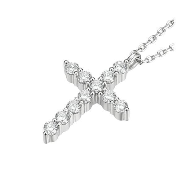 Serafina Grace Necklace - 925 Sterling Silver 5A CZ Cross Pendant Necklace