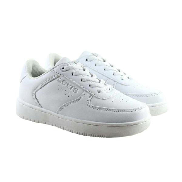 Levis Childrens/Kids Union Leather Trainers - White - 