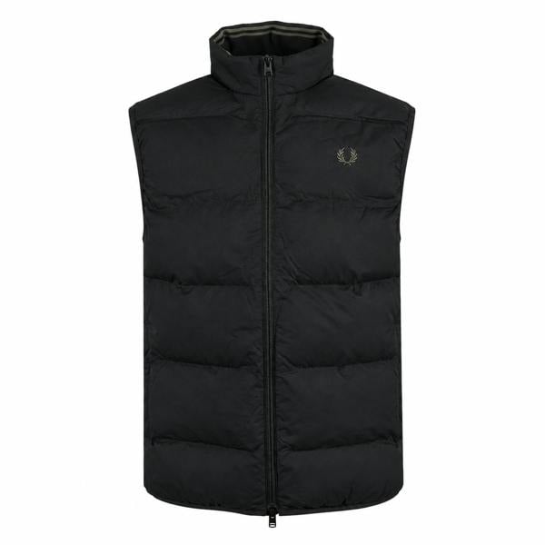Fred Perry Insulated Padded Gilet Black/Laurel Wreath Green
