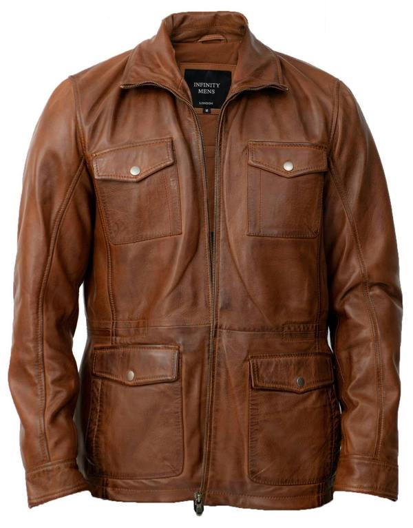 Infinity Leather Mens Timber Safari Coat-Santa Cruz