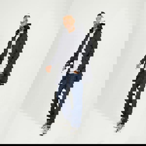 Brave Soul Black Longline Padded Jacket With Faux Fur Trim Hood - Black Image 3