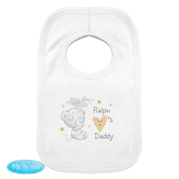 Personalised Memento Company Personalised Tiny Tatty Teddy I Heart Baby Bib