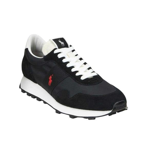 Ralph Lauren Mens Trail 125 Leather Trainers - Black - 