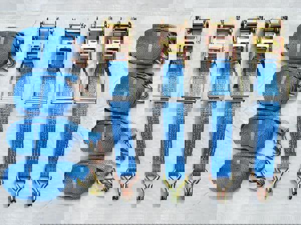 Ratchet Straps 5 Ton 50MM 10M x4 (Lashing Tie Down Claw J Hook Lorry Cargo)