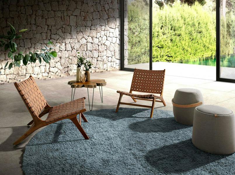Angel Cerdá Grey fabric pouffe 5073