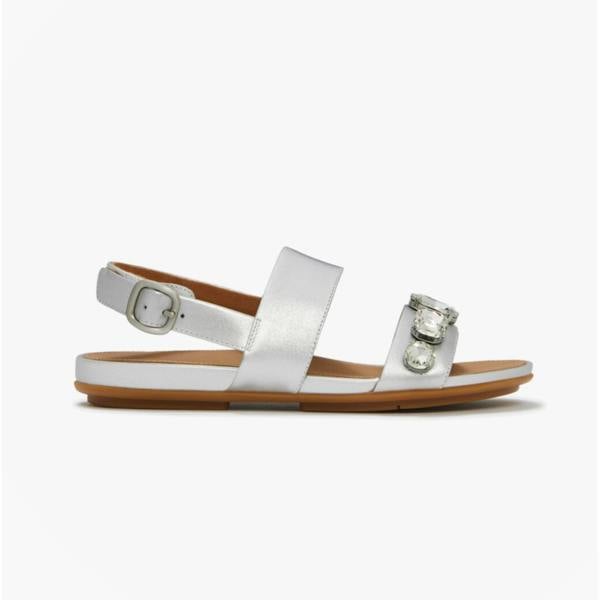 FitFlop FitFlop GRACIE ULTRA Womens Cross Strap Sandals Silver