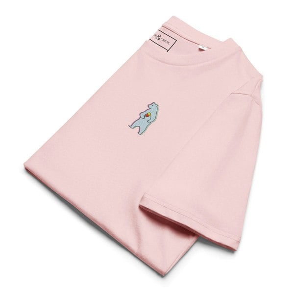 ANCHOR & CREW Polar Bear x Ice Cream In The Wild Organic Cotton Embroidered T-Shirt