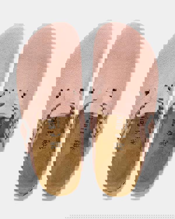 Birkenstock Boston Suede Leather Womens Clogs - Pink Clay