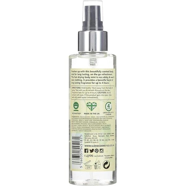 I LOVE Elderflower Fizz Body Mist, 150ml