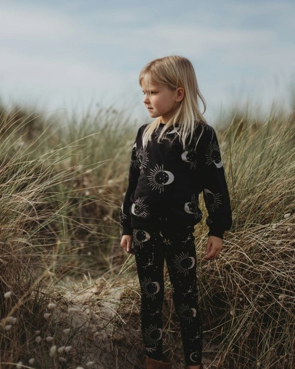 Black Astrology Print Sweatshirt - image 1