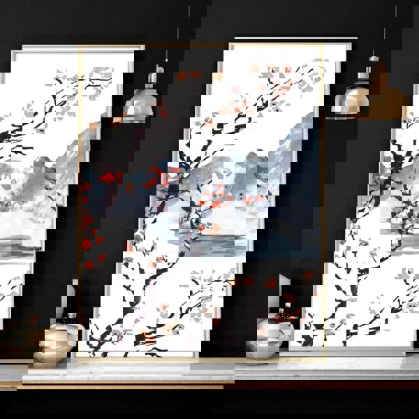 Japanese cherry blossom tree | set of 3 framed wall art