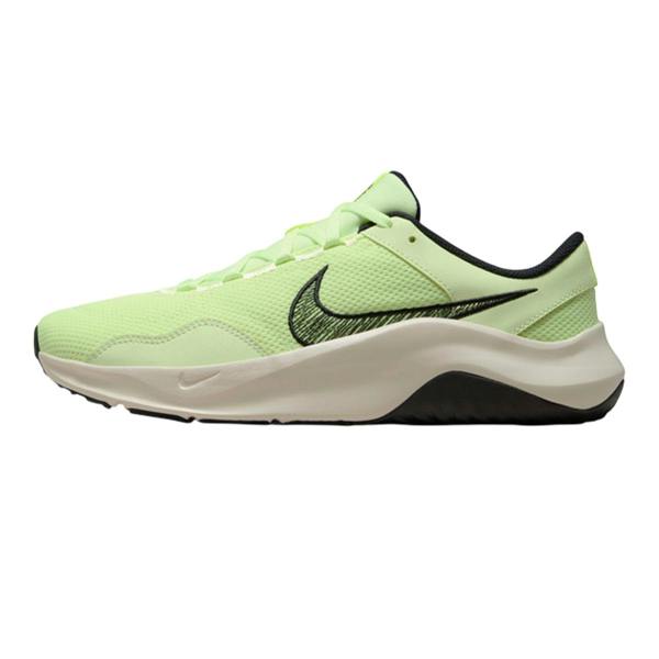 Nike Mens Legend Essential 3 Swoosh Lace Up Trainers - Fluorescent Yellow - 