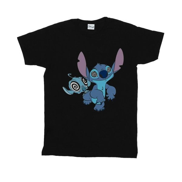 Disney Girls Lilo And Stitch Hypnotized Cotton T-Shirt - Black