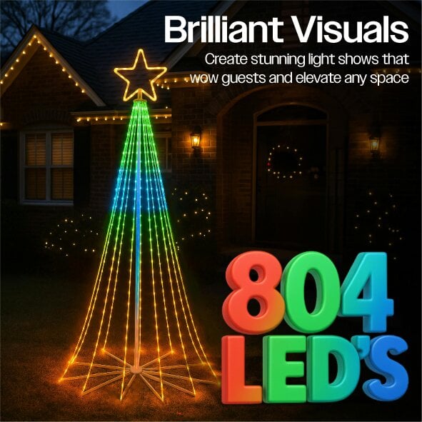 Scotts of Stow Xmas Haus Cone Tree RGB APP Control 18 | Rackhams