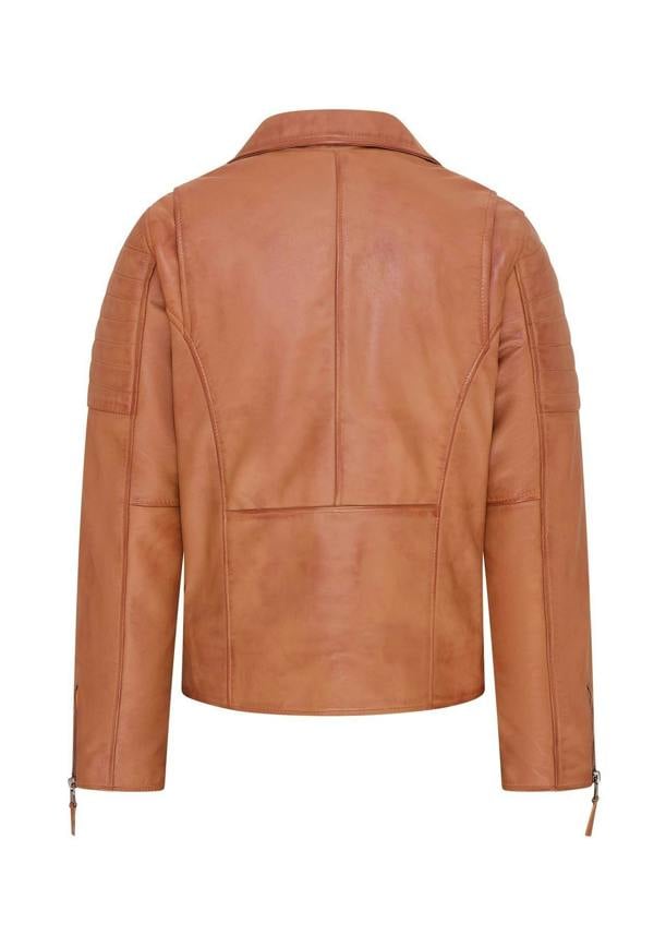 Infinity Leather Mens Brando Double Cross Zip Leather Biker Jacket- Fagernes