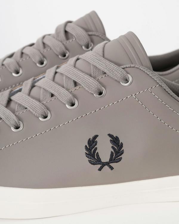 Fred Perry Mens Baseline Leather Trainers - Cloudburst 119 | CHO | Designer Mens Trainers