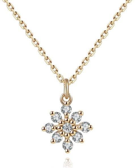 Gold Dainty Flower Floral Necklace - Necklaces - Elk & Bloom