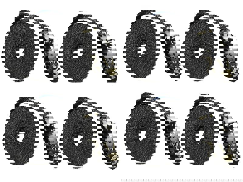 Tie Down Endless Ratchet Straps x4 (1.5T 25MM 8M Cargo Lashing)