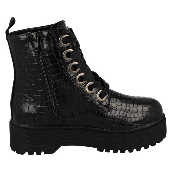 Spot On Ladies Spot On Platform Ankle Boots F51044