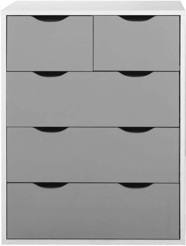 Timber Art Design Alton 3+2 Drawer Bedroom Cabinet Bedside Chest Of Drawers