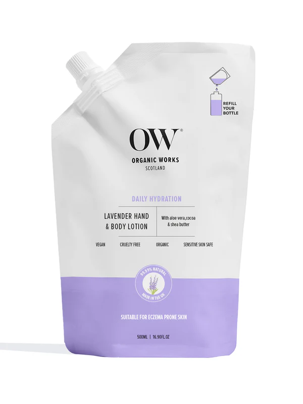 Organic Works Shea & Lavender Hydrate & Repair Hand & Body Lotion - 500ml