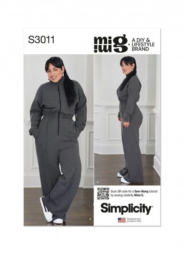 Simplicity Sewing Pattern 3011, Jumpsuits for Women, AA (10-12-14-16-18) - Intermediate