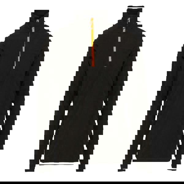 Regatta Professional Mens Half Zip Fleece Top - Black/Orange Pop - 