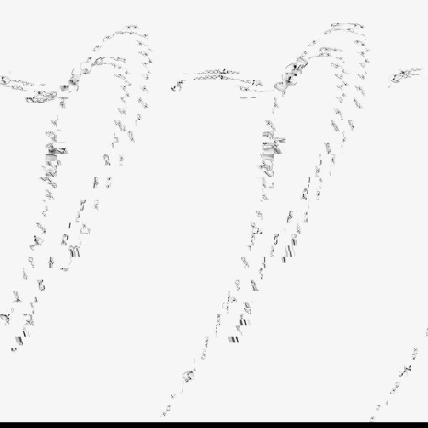 Swarovski Una Rhodium Plated Round White Crystal Necklace 5733116