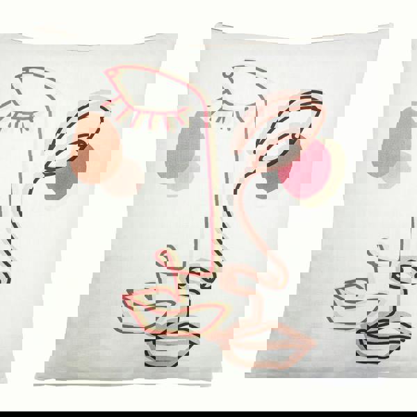 Furn Duo Abstract Cushion Cover - Pink/White