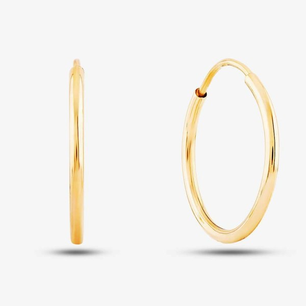 T. H. Baker 9ct Yellow Gold Sleeper Hoop Earrings GE2216
