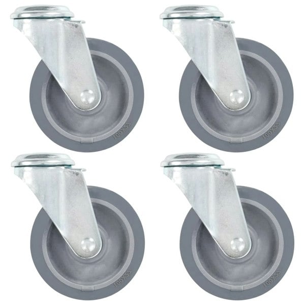 Berkfield Bolt Hole Swivel Casters 4 pcs 100 mm