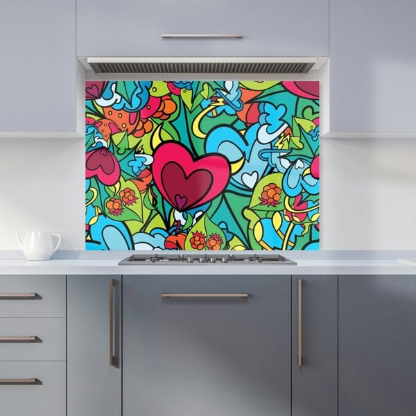 Warren Reed - Designer Hippie Psychedelic Pattern Kitchen Splashback