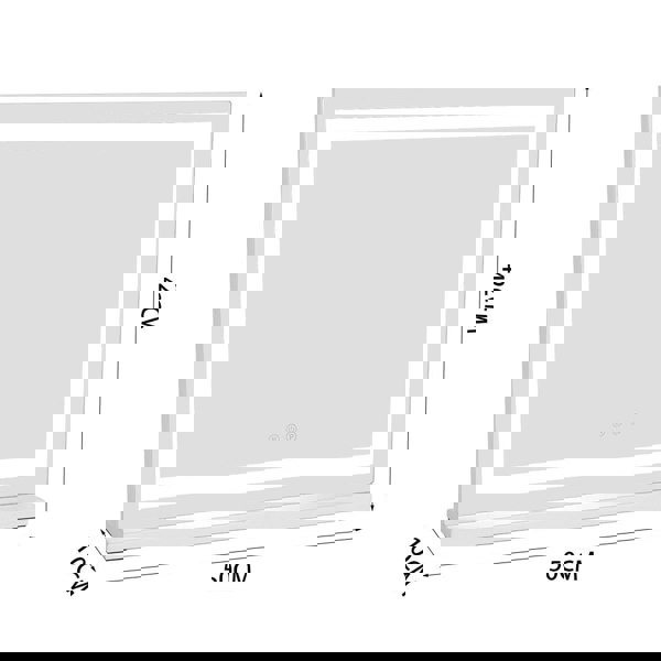 Contemporary Rectangle Vanity Mirror with LED Lights Living and Home