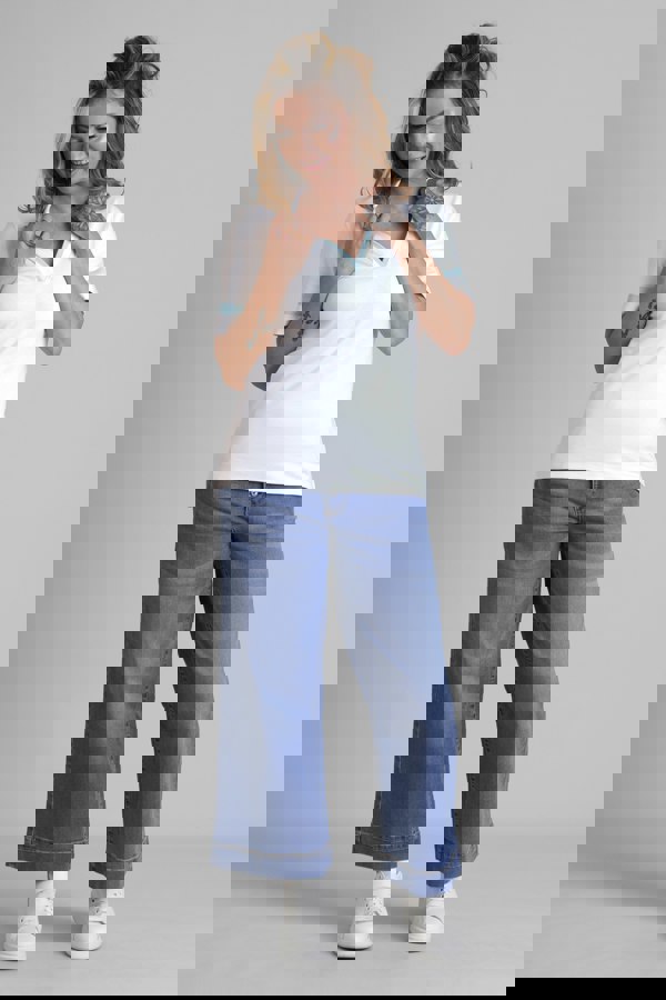 ENORSIA Womens High Waist Denim Culottes