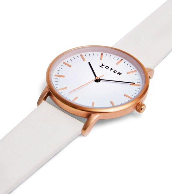 Votch Rose Gold & Off White Watch | Moment