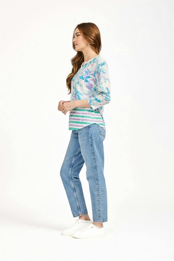 Mudflower Floral Print Lightweight Top