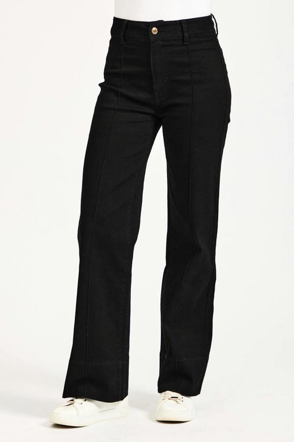 Mudflower Denim Wash Wide Leg Jeans