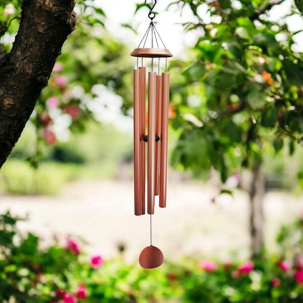 EDH Door Hardware Concerto Musical Wind Chime – 40" Rose Gold (101cm x 18cm x 18cm) | Extra-Large Deep-Tone Metal Wind Chime