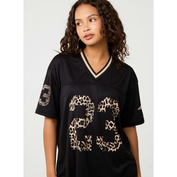 Pink Vanilla Leopard Detail Sports Jersey