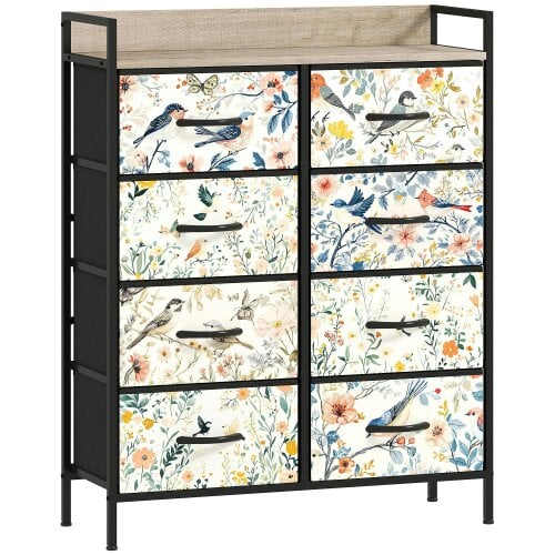 Wyld Haus Tonona Wooden White 8 Drawer Storage Chest