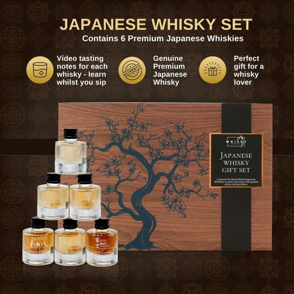 Whisky With Us Japanese Whisky Tasting Set – 6 Premium Miniature Japanese Whiskies