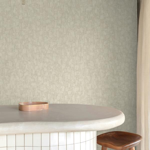 Grandeco Boutique Azobe Cork Effect Luxury Weight Embossed Wallpaper,  Beige