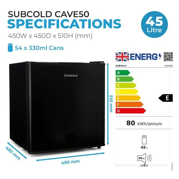 Subcold Cave50 Solid Door Beer Fridge