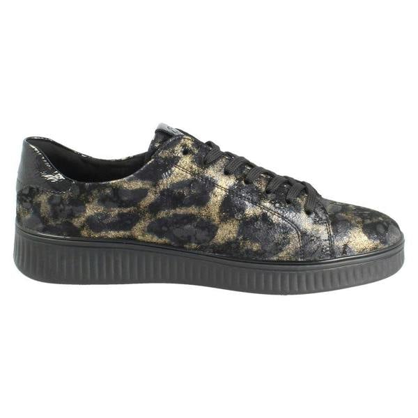 Remonte Ladies Remonte Floral Leaf Pattern Leather Trainers D2E02