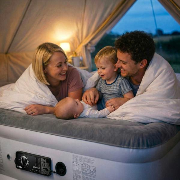 Huddle Never Deflate™ Air Mattress with Patented Dual Pump - Super King