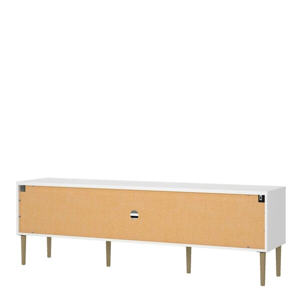 Wyld Haus Nagoya White Media TV Unit 2 Doors 1 Drawer 1 Shelf