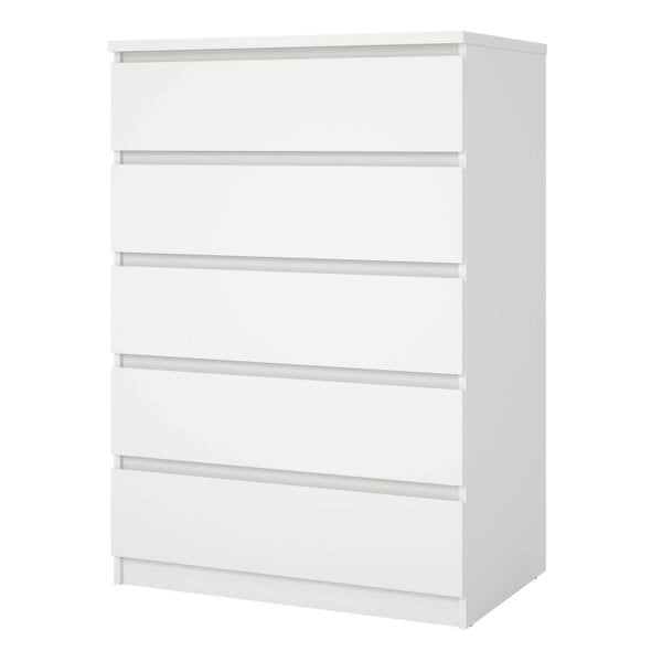 Wyld Haus Budapest White Wooden Storage Chest 5 Drawers
