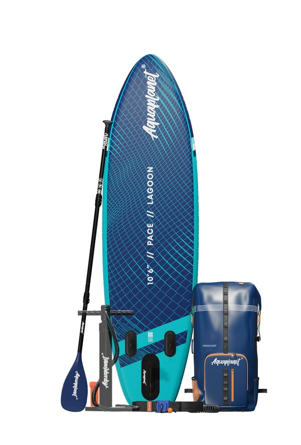 Aquaplanet PACE 10'6 Inflatable Paddle Board Package - Lagoon