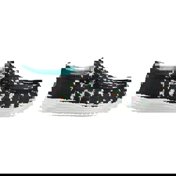 HEYDUDE Wally Funk Party Palm Cotton Men's Black/Multi Moccasins Shoes