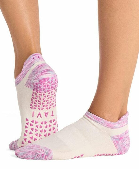Tavi Savvy Grip Socks - Azalea Space Dye Coconut